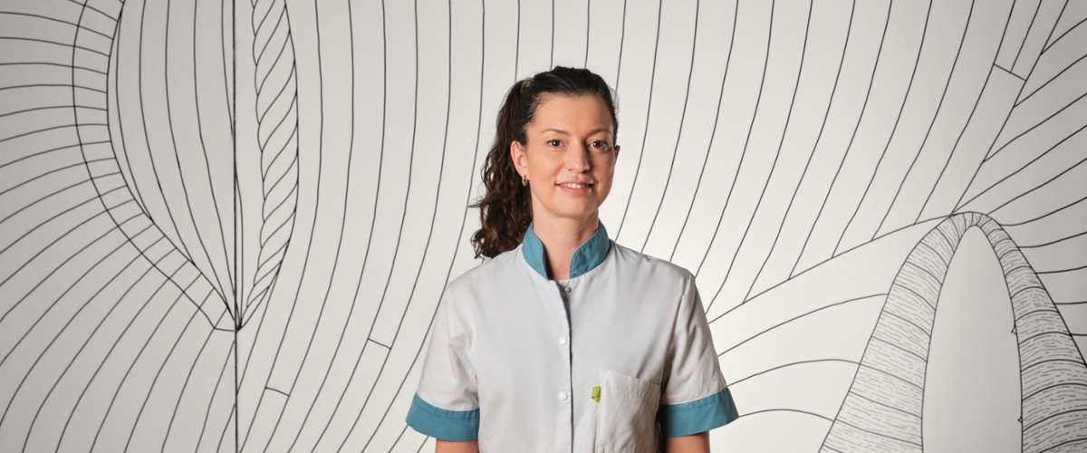 portret van stoma-, wond- en decubitusverpleegkundige Caroline Bax
