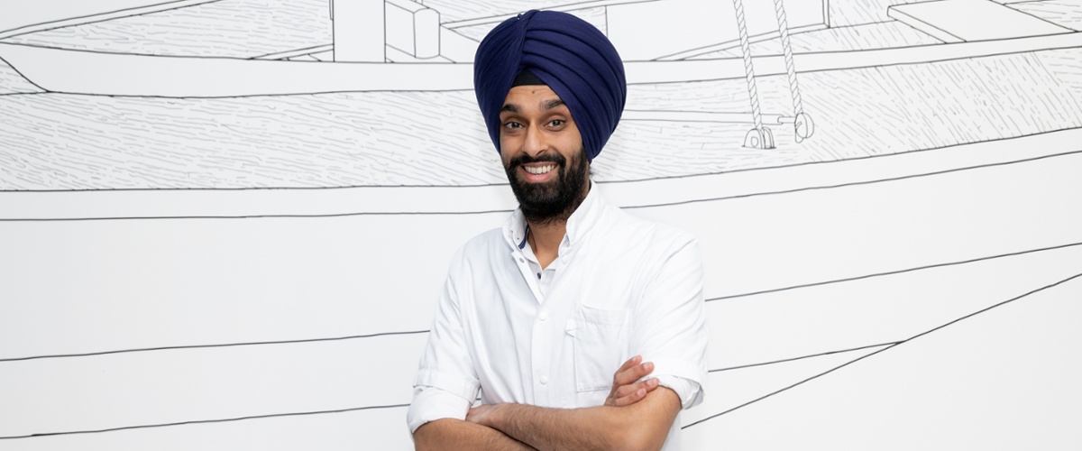 Portret van klinisch geriater Gurdeep Singh