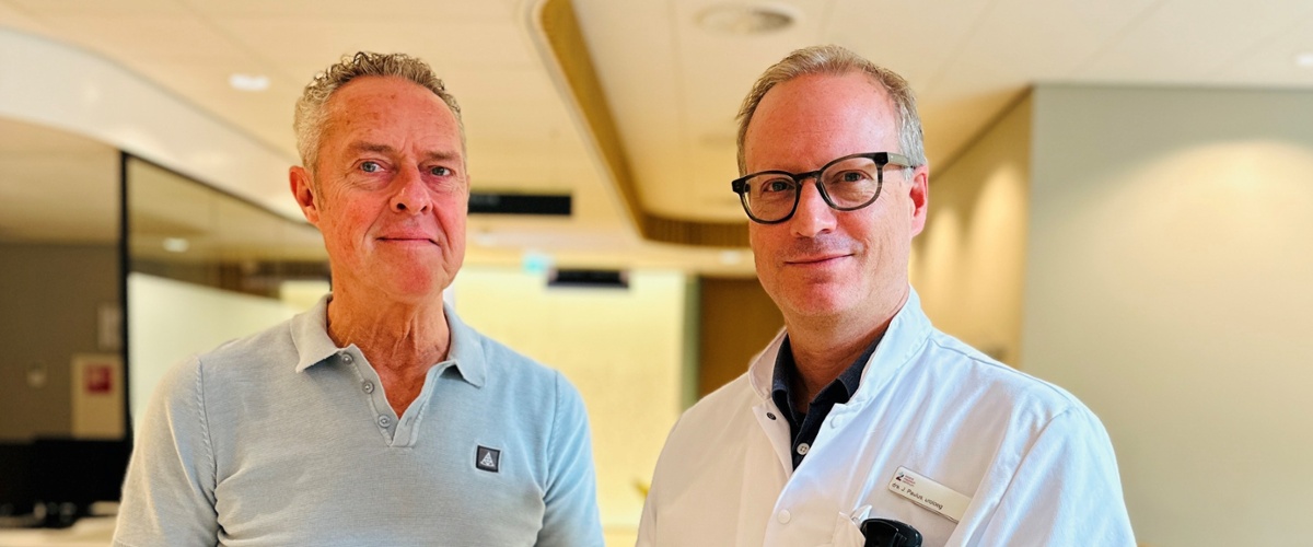 Patiënt Johnn Cops met uroloog Jesse Paulus