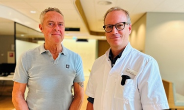 Patiënt Johnn Cops met uroloog Jesse Paulus